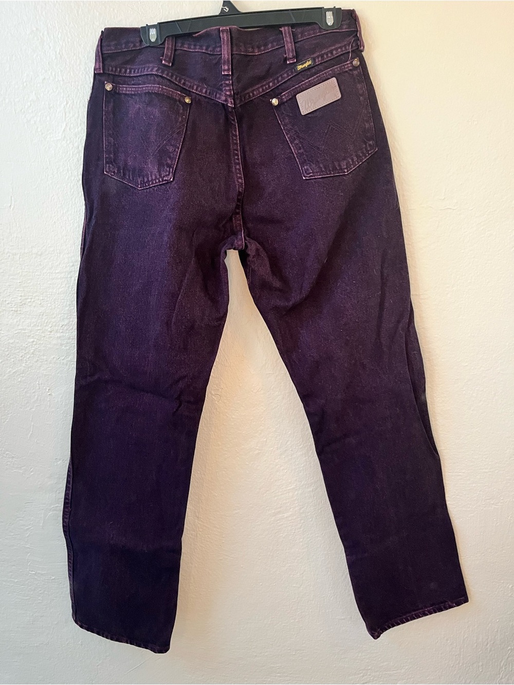 Vintage 90s Wrangler Deep Purple Overdyed Jeans – High Rise Straight Leg